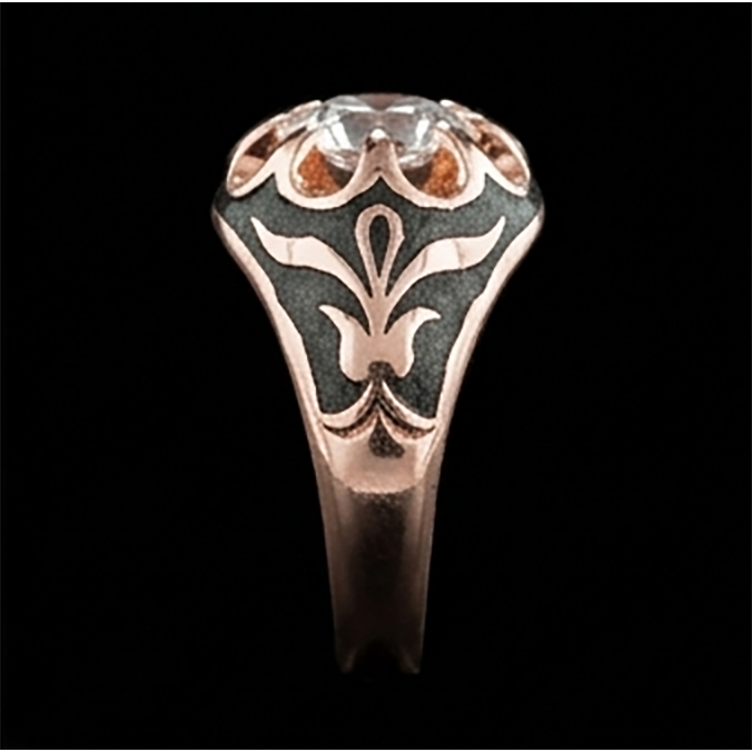 2 Ct Gypsy Solitaire Men’s Ring Round Real Old Miner Natural Earth Mined Diamond ( Not Lab Grown ) Flower Style