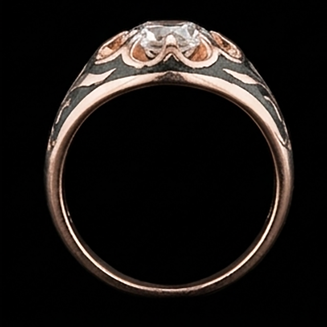 2 Ct Gypsy Solitaire Men’s Ring Round Real Old Miner Natural Earth Mined Diamond ( Not Lab Grown ) Flower Style