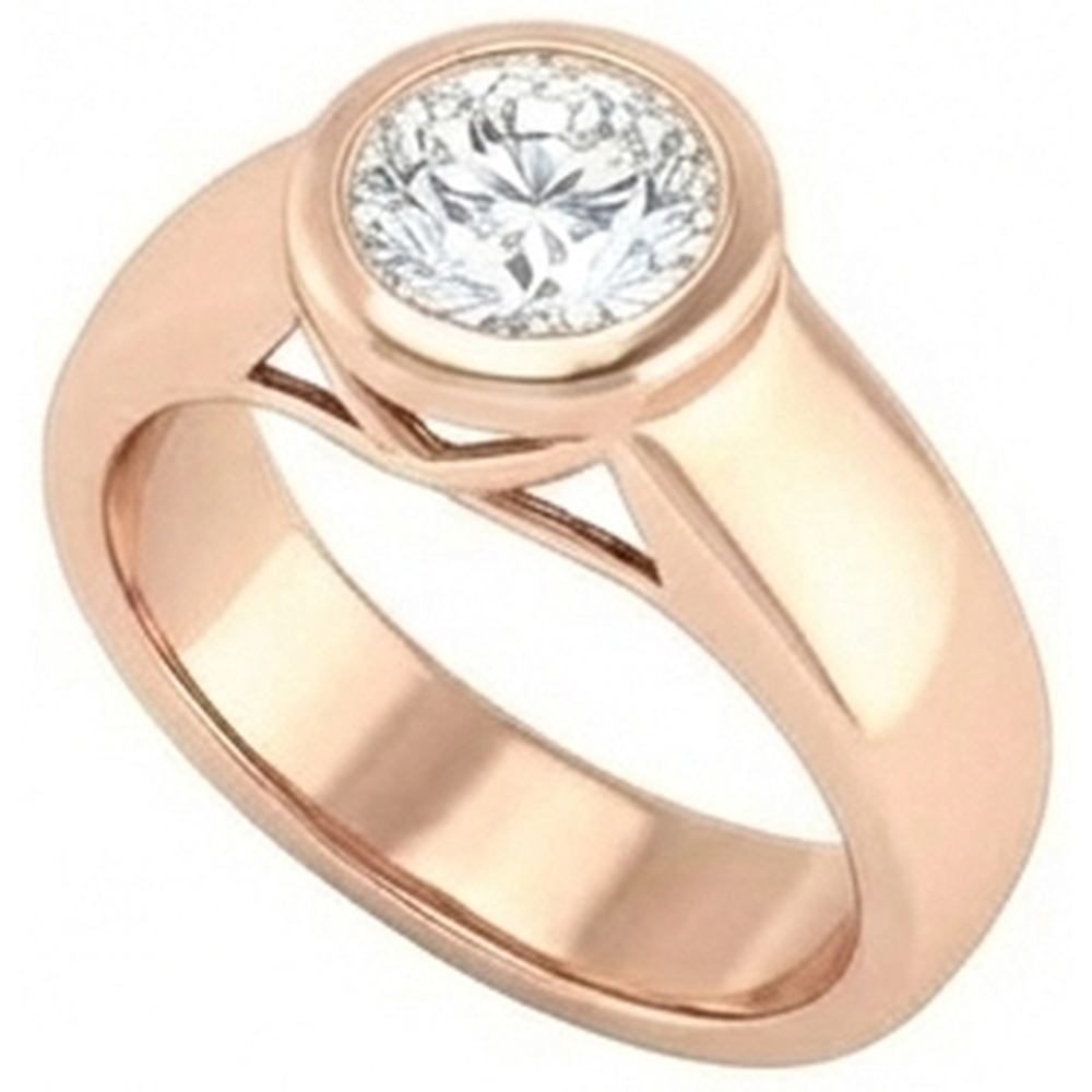 2 Ct. Real Natural Earth Mined Diamond Solitaire Rose Gold Ring Jewelry New