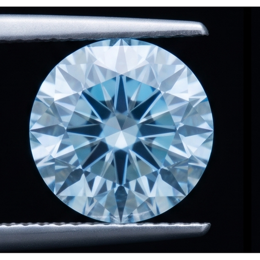 2 Carat Round Cut Blue Enhanced Loose Natural Earth Mined Diamond - view 4