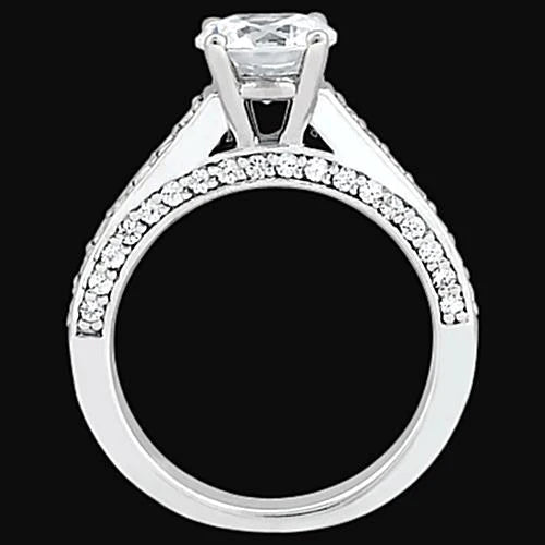 2.01 Carat Natural Diamonds Ring With Accents Jewelry White Gold