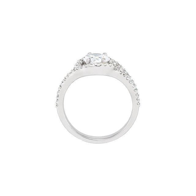 2.01 Carat Round Brilliant Halo Genuine Diamond Wedding Ring White Gold 14K