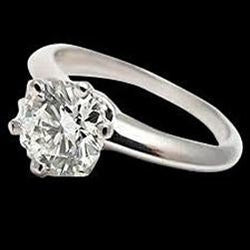 2.01 Ct. Real Diamond Solitaire New Gold Ring Customized