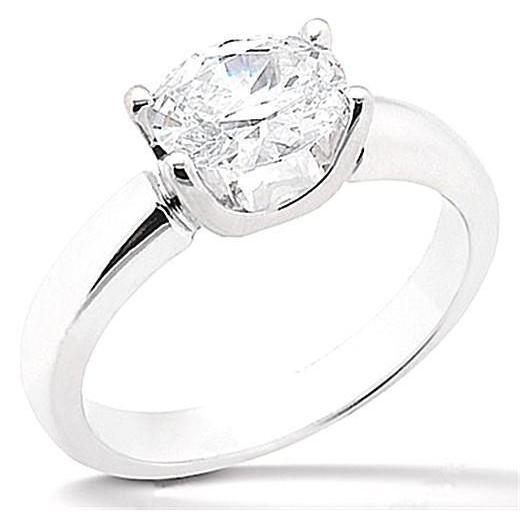 2.01 Ct Oval Fancy Real Diamond Engagement Ring Solitaire