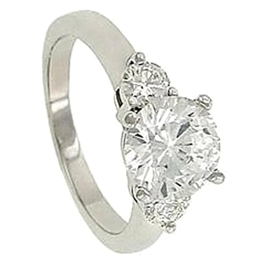 2.01 Real Diamond Royal Engagement Ring Three Stone Jewelry New
