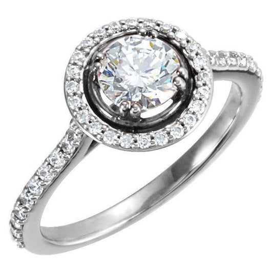 2.05 Carats Round Brilliant Real Diamond Engagement Ring Jewelry New