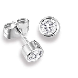 2.10 Carats Real Diamond Studs Earring White Gold