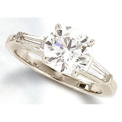 2.10 Ct Natural Earth Mined Diamond Engagement Three Stone Ring White Gold Jewelry