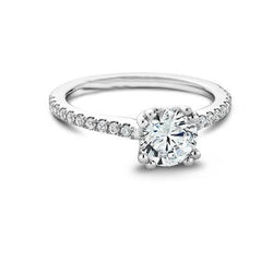 2.15 Carats Solitaire With Accent Genuine Natural Earth Mined Diamonds Wedding Ring White Gold
