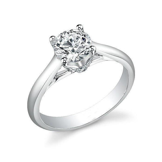 2.20 Carats Gorgeous Round Cut Genuine Diamond Ring 14K White Gold