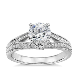 2.20 Ct Solitaire With Accent Real Natural Earth Mined Diamonds Wedding Ring Gold 14K