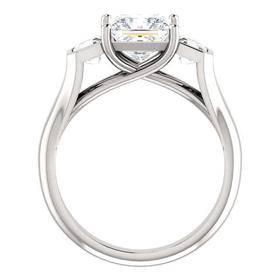 2.21 Carat Three Stone Real Diamond Ring