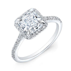 2.23 Carats Real Diamond Engagement Ring Halo