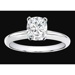 2.25 Carat Cushion Real Natural Earth Mined Diamond Engagement Ring Solitaire