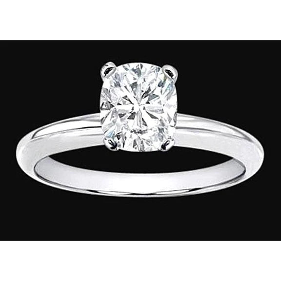 2.25 Carat Cushion Real Diamond Engagement Ring Solitaire