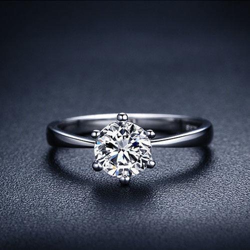 2.25 Carat Sparkling Real Diamond Anniversary Ring White Gold 14K