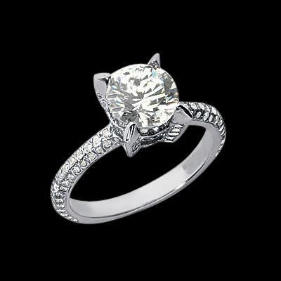 2.25 Carats Round Genuine Diamond Wedding Anniversary Ring