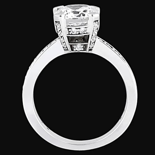 2.25 Carats Round Real Diamonds Engagement Ring 