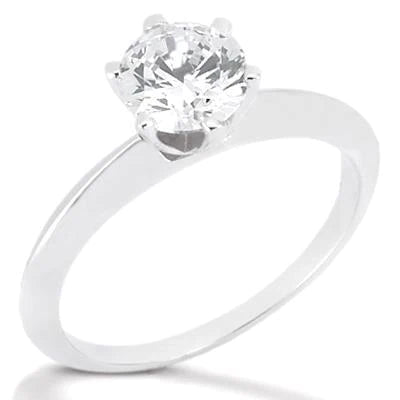 2.25 Ct. Women Real Diamond Solitaire Ring White Gold 14K