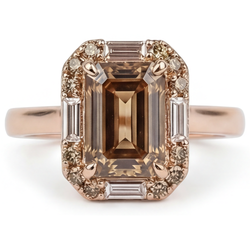 Luxury Halo Setting Ring with Desert Diamond Fine Diamond – 2.25