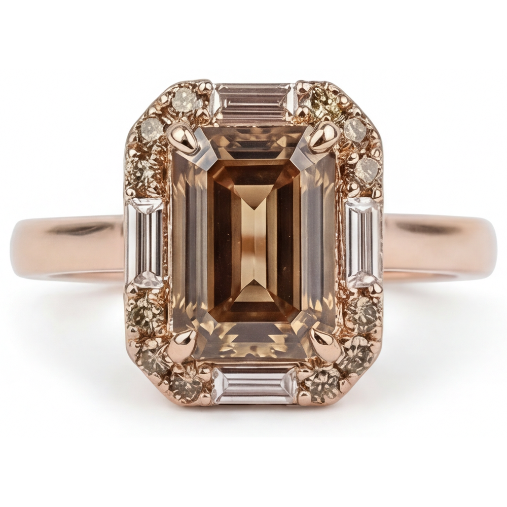 Fine Diamond Halo Setting Ring 2.25-ct 14 Karat Rose Gold – main view