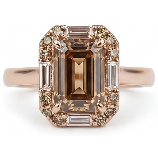 Fine Diamond Halo Setting Ring 2.25-ct 14 Karat Rose Gold – main view