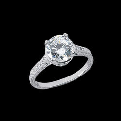2.26 Carat Natural Earth Mined Diamond Vintage Style Wedding Ring White Gold