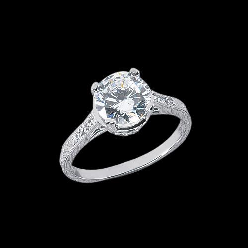 2.26 Carat Natural Diamond Vintage Style Wedding Ring White Gold