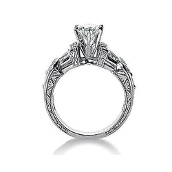 2.26 Ct Genuine Natural Earth Mined Diamonds Engagement Ring Vintage Style Jewelry