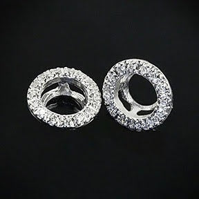 2.28 Ct Brilliant Cut Real Diamonds Women Studs Halo Earrings With Jackets