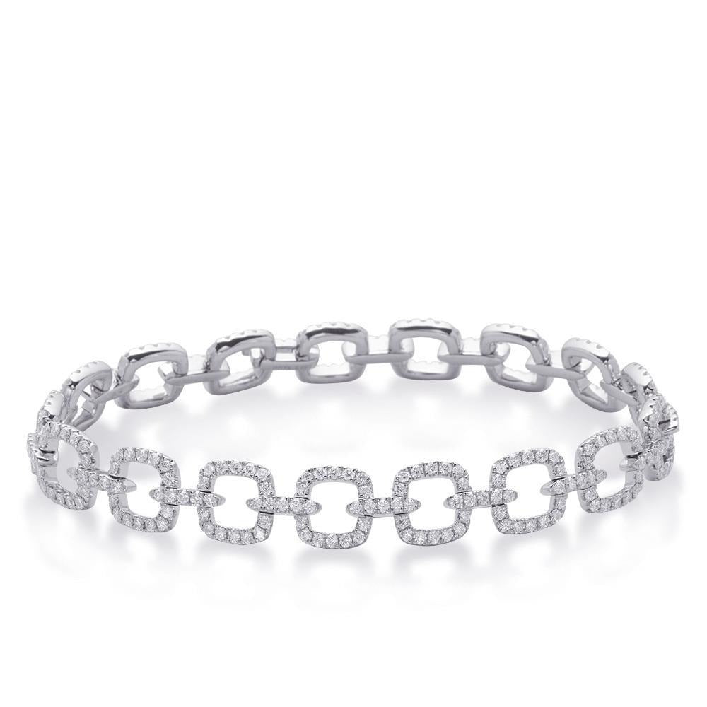 2.2 Ct Sparkling Real Diamond Ladies Bracelet 14K White Gold - Tennis Bracelet-harrychadent.ca