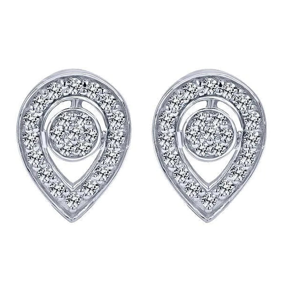 2.30 Carats Halo Real Diamonds Ladies Studs Earring White Gold 14K