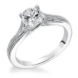 2.35 Carat Sparkling Real Solitaire Diamond Wedding Ring 14K White Gold