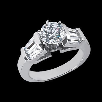 2.39 Ct. Natural Diamonds Engagement Ring White Gold Three Stone