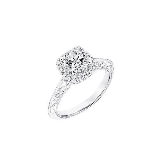 2.40 Ct. Real Diamonds Antique Look Ring Halo White Gold