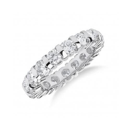 2.40 Ct Brilliant Cut Real Diamond Lady Engagement Band White Gold 14K - Eternity Band-harrychadent.ca