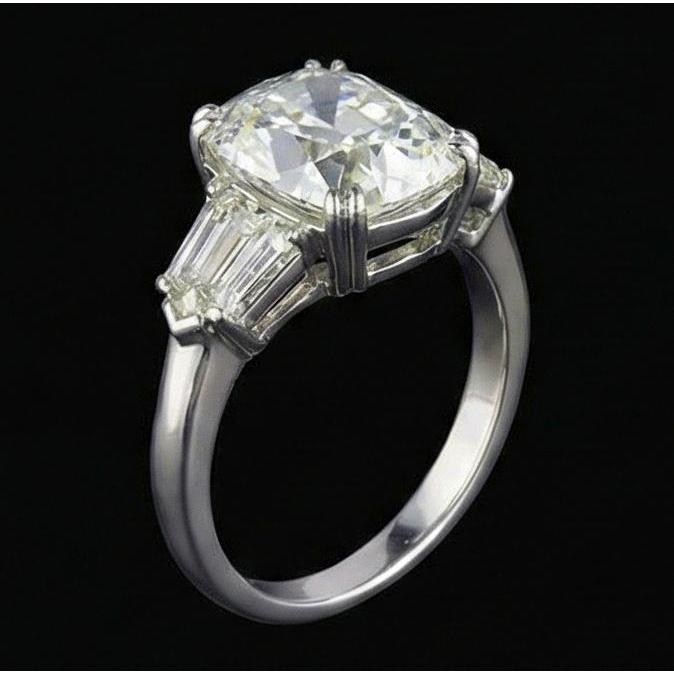 2.41 Carat Real Natural Earth Mined Diamond ( Not Lab Grown )  3-Stone Ring White Gold Jewelry