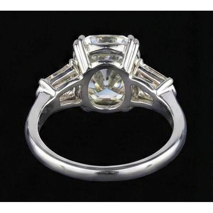 2.41 Carat Real Natural Earth Mined Diamond ( Not Lab Grown )  3-Stone Ring White Gold Jewelry