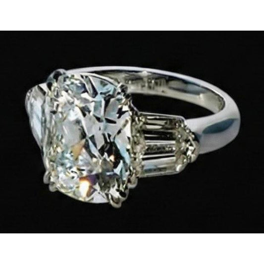 2.41 Carat Real Natural Earth Mined Diamond 3-Stone Ring White Gold Jewelry