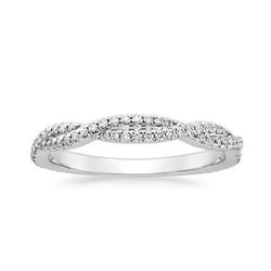 2.4 Ct Sparkling Round Cut Real Diamond Wedding Band