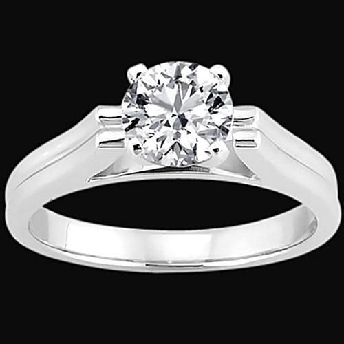 2.50 Carat Genuine Diamond Solitaire Ring White Gold New