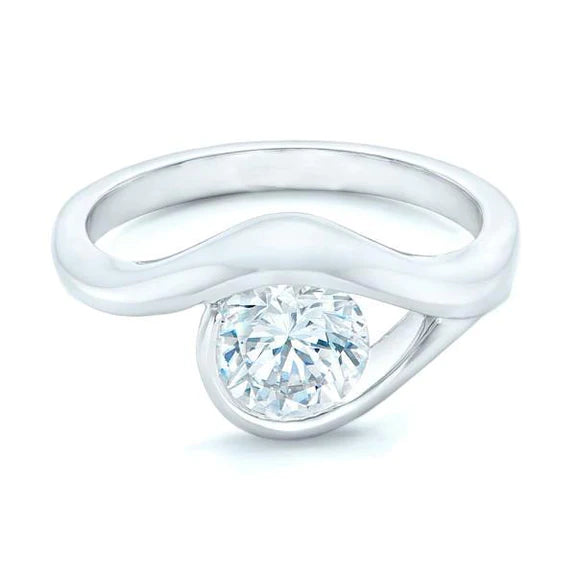 2.50 Carat Gorgeous Round Cut Real Diamond Engagement Ring