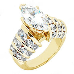 2.50 Carats Engagement Ring Genuine Marquise Diamond