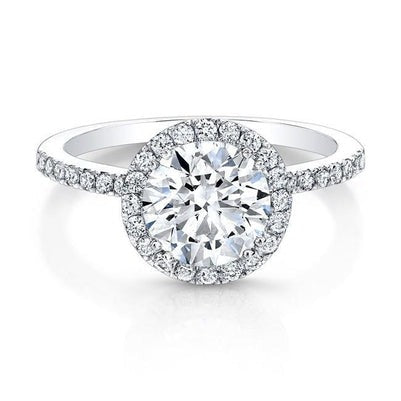 2.50 Carats Genuine Diamond Engagement Halo Ring