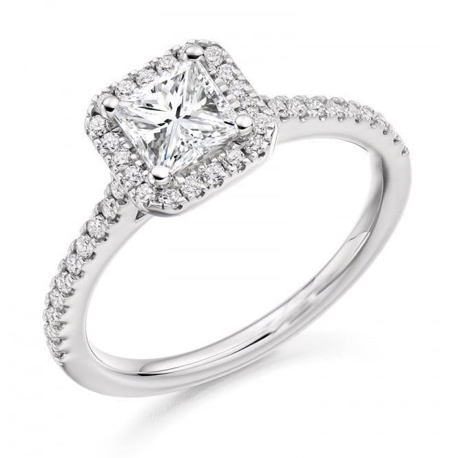 2.50 Carats Genuine Diamond Engagement Ring White Gold 14K