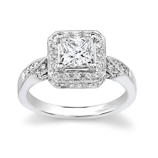 2.50 Carats Princess And Round Genuine Natural Earth Mined Diamond Ring