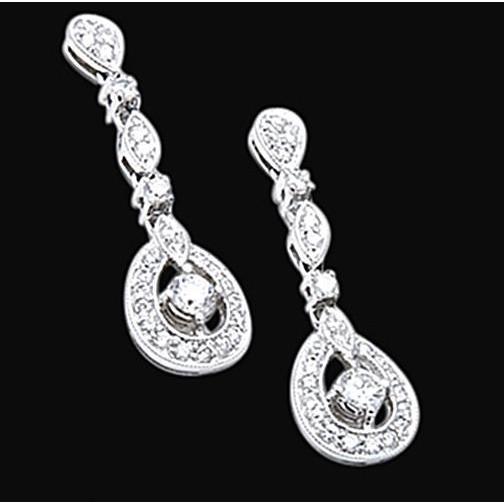 2.50 Carats Real Diamond Chandelier Earring Pair Beautiful Diamond Earring