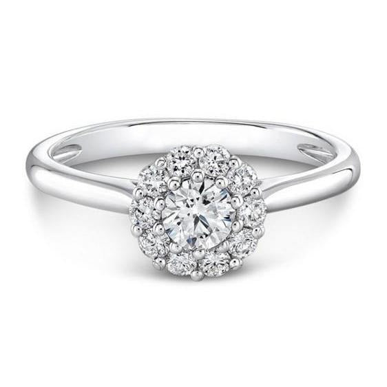 2.50 Carats Real Diamond Engagement Ring Halo Jewelry - Halo Ring-harrychadent.ca