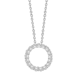 2.50 Carats Round Cut Natural Diamonds Women Pendant Necklace White Gold 14K