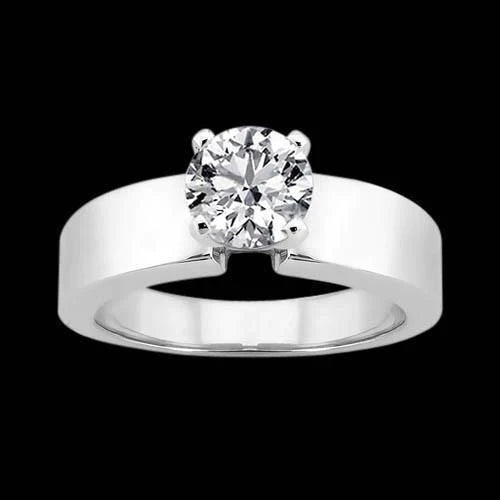 2.50 Carats Round Real Diamond Anniversary Ring Solitaire